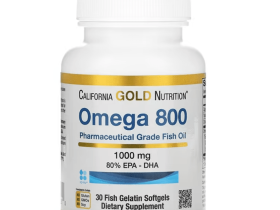 iherb推薦2023-湊單享7.8折！California Gold Nutrition 歐米伽 800 醫級魚油 1000毫克 30粒魚明膠軟凝膠 ￥55.07 was ￥70.617.8折