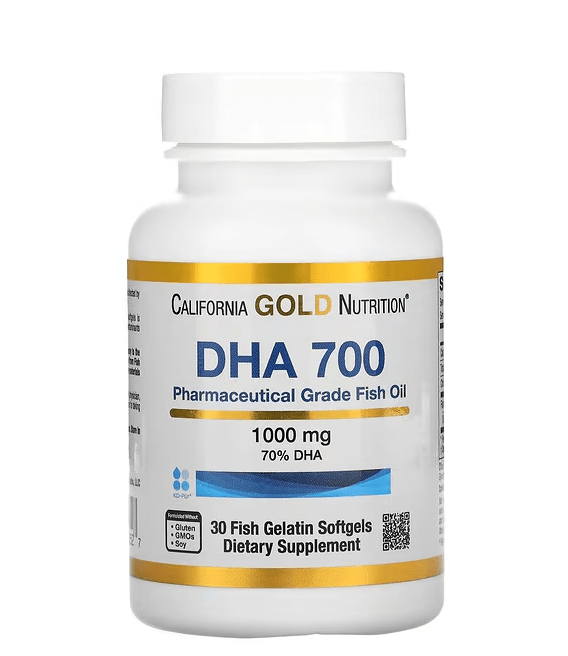 iherb優惠碼2024-特價！a'cCalifornia Gold Nutrition, DHA 700 魚油 專用級 30粒 ￥29.83 原價￥74.85 4折
